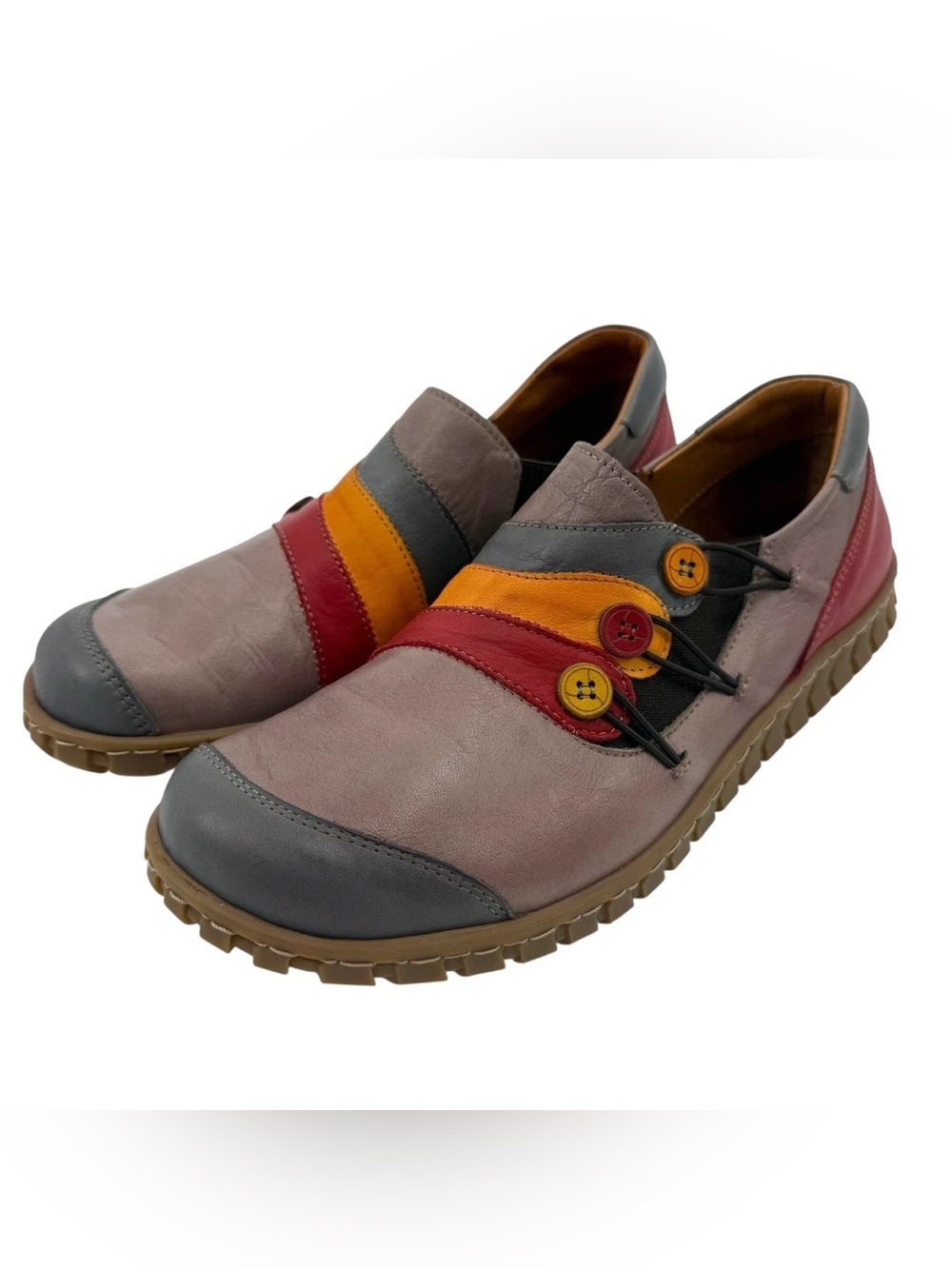 Spring Step Women's Neeta slip-on shoes in a multi-color leather - Picture 2 of 10